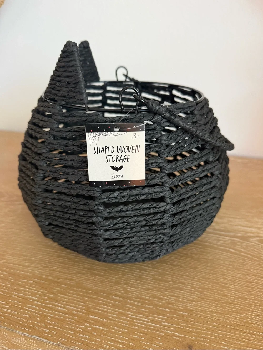 NEW 2026 Target Bullseye Playground Black Cat Halloween Woven Storage Basket